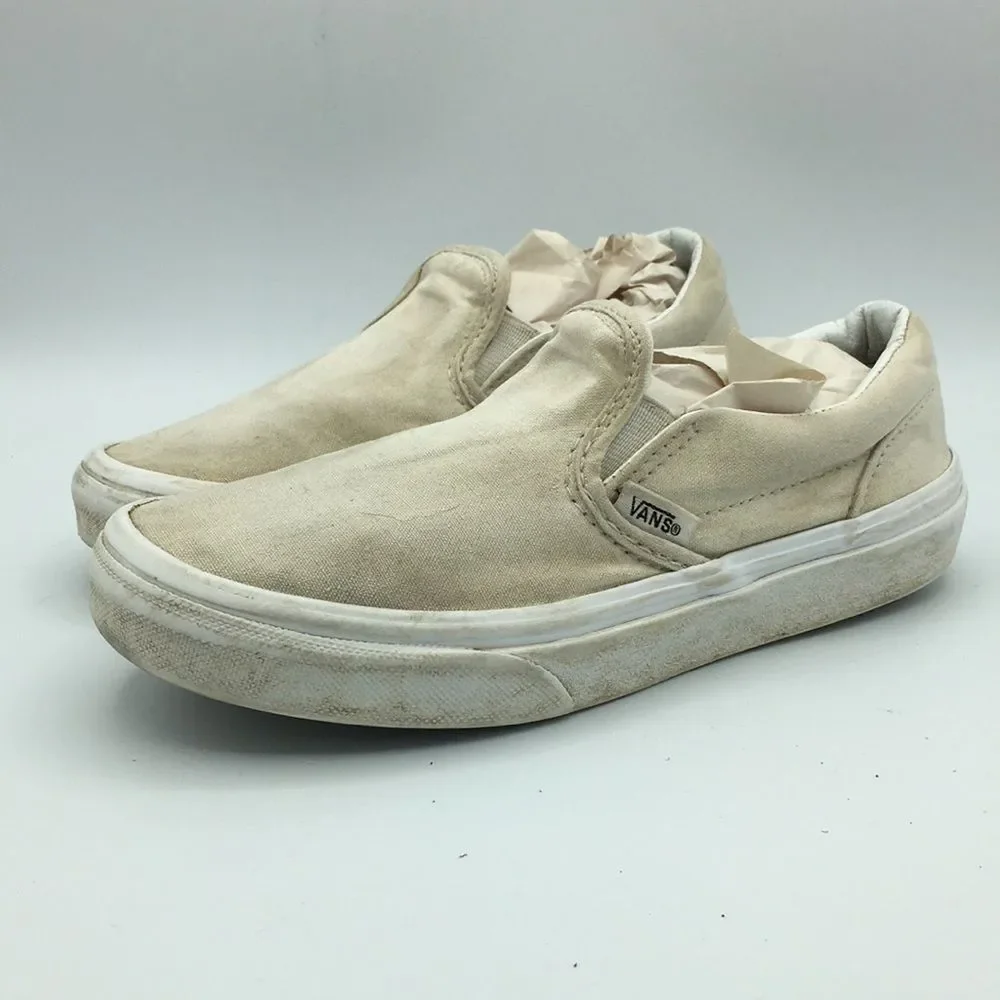 Vans White Stained Slip On Shoes US Kids 2.5
